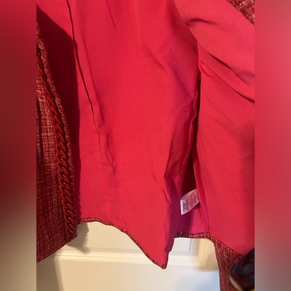 NWT A Peach Be Bold Tweed Chain Blazer - Picture 6 of 11